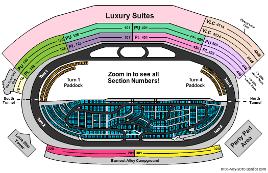 Texas Motor Speedway NASCAR Seating Chart